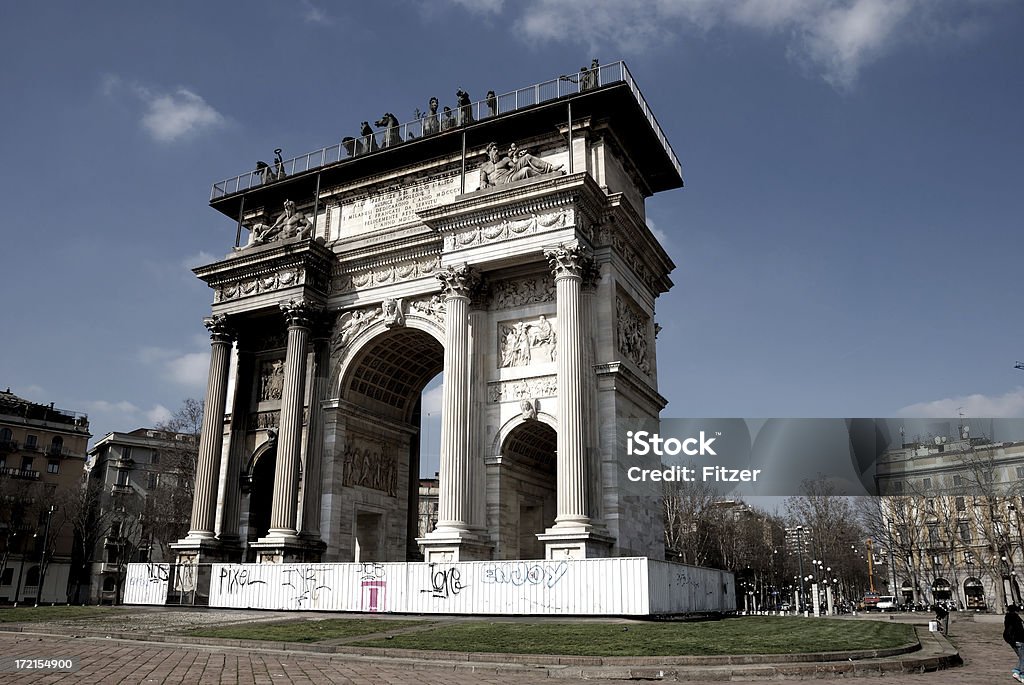 Arco de Milão - Royalty-free Acabado Foto de stock