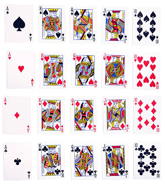 ロイヤルストレー�トフラッシュ - poker cards royal flush leisure games ストックフォトと画像