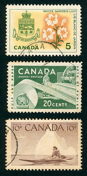 Selo postal Canada - fotografia de stock