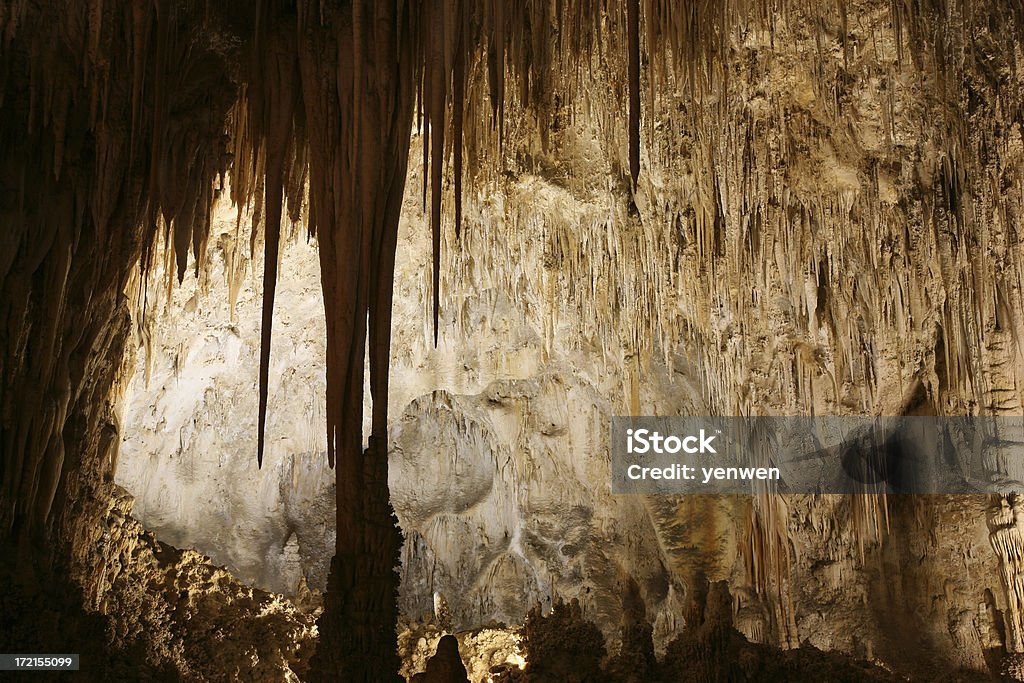Big Room in Carlsbad Cavern National Park Cave Stock Photo