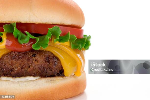 Grande Cheeseburger Con Grasso - Fotografie stock e altre immagini di Hamburger - Hamburger, Fast Food - Ristorante, Fast food - Cibo da asporto