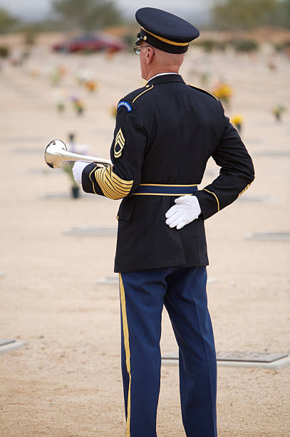 Bugle Tune At Military Funeral Ceremonies 290+ Military Bugle Stock Photos, Pictures & Royalty-Free Images - iStock