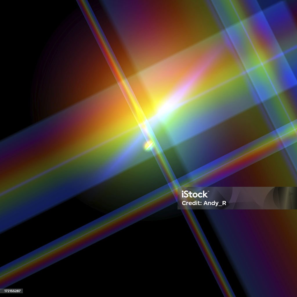 Diffraction Rendered raster illustration of the diffraction of light, suitable for use as a background or in it's own right. Spectrum Stock Photo