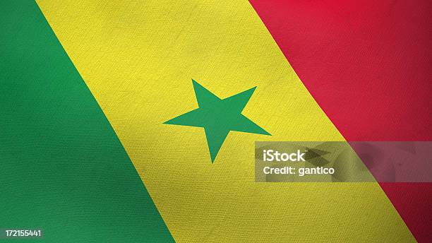 Foto de 3 D Bandeira Do Senegal e mais fotos de stock de Amarelo - Amarelo, Bandeira, Bandeira nacional