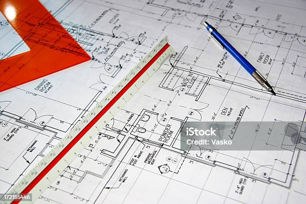 Чертежи — стоковые фотографии и другие картинки Архитектура - Архитектура, Благоустройство дома, В помещении