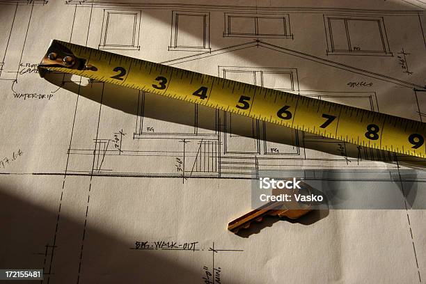 巻き尺キー設計図 V 2 - デザインのストックフォトや画像を多数ご用意 - デザイン, 人工物, 住宅
