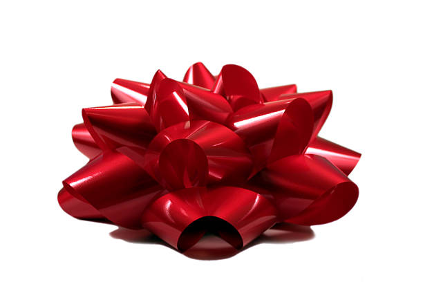 Red Bow onTop "Red bow to be used in placing on top of items - heads, gifts, monitors, products, etc.NEW RED BOW XXLARGE:" bow side view stock pictures, royalty-free photos & images