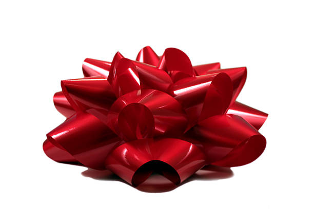 laço vermelho ontop - bow christmas gift holiday - fotografias e filmes do acervo