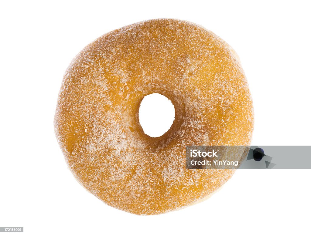 Sugar Donut Breakfast Pastry Isolated on White Background Subject: A sugar donut isolated on a white background Doughnut Stock Photo