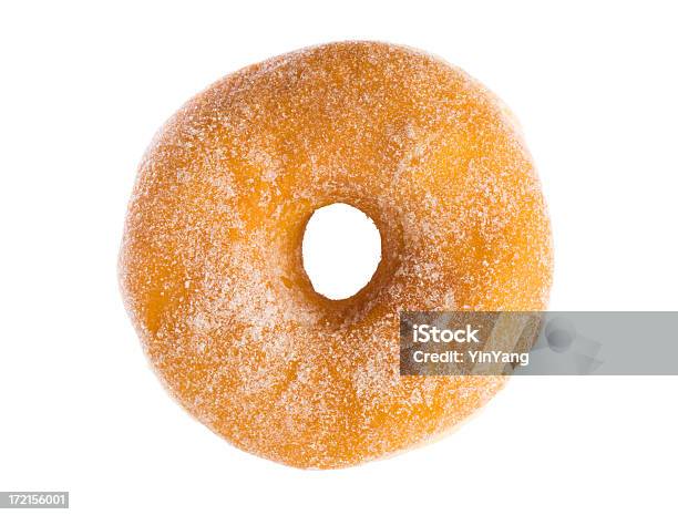 Sugar Donut Breakfast Pastry Isolated On White Background Stock Photo - Download Image Now