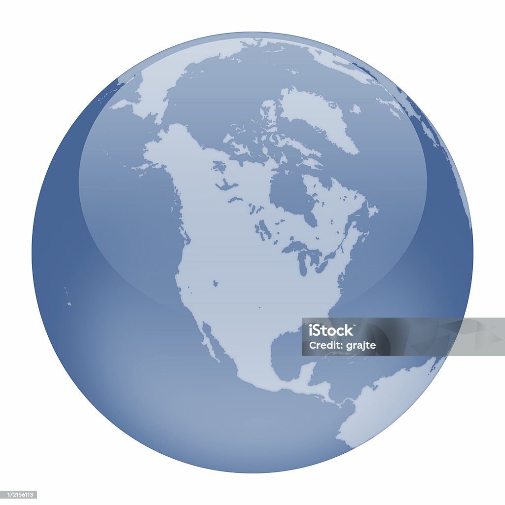 Mundo globo-enfoque de América del Norte - Foto de stock de Azul libre de derechos