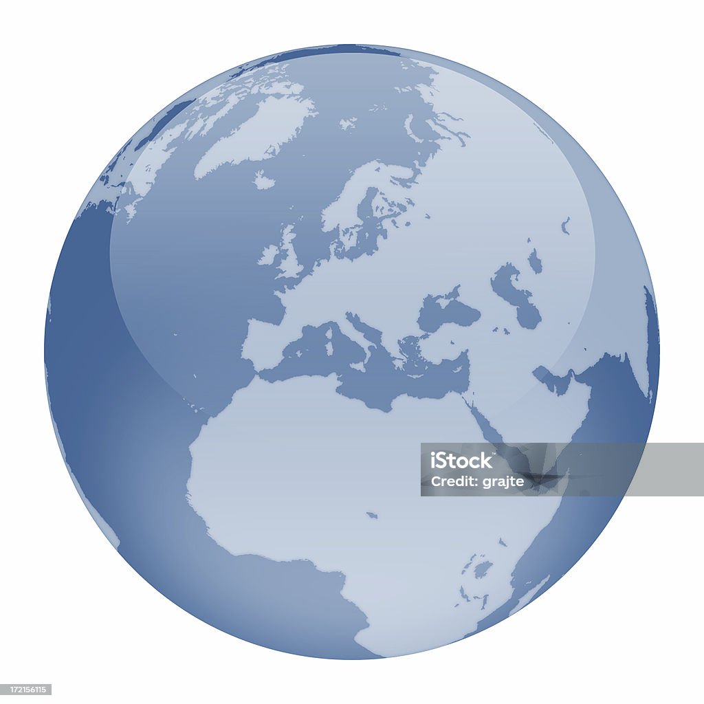 De globo do mundo-Europa foco - Foto de stock de Azul royalty-free