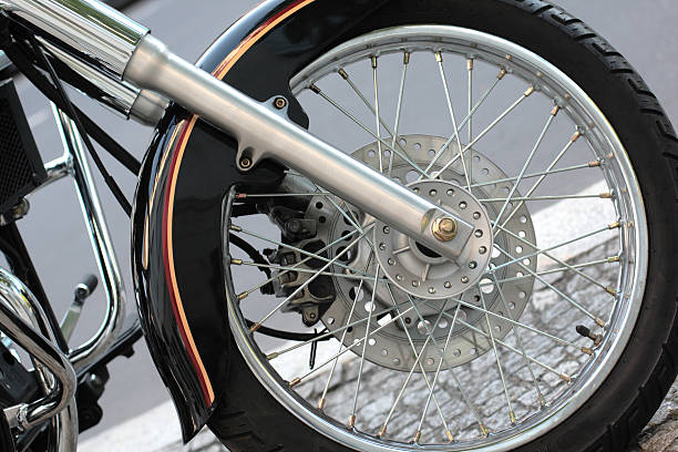 istock Front tire of motorcycle 172157024