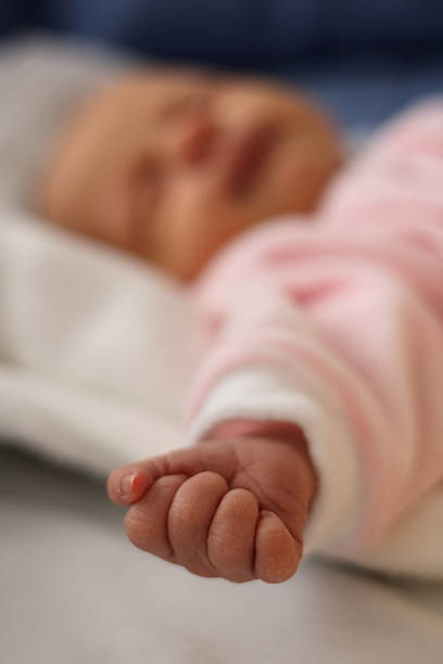 istock Newborn baby hand 172157195