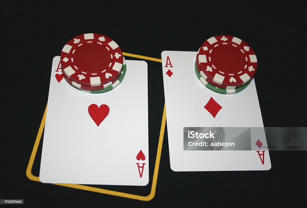 Blackjack Serie: Split - Lizenzfrei Ass Stock-Foto
