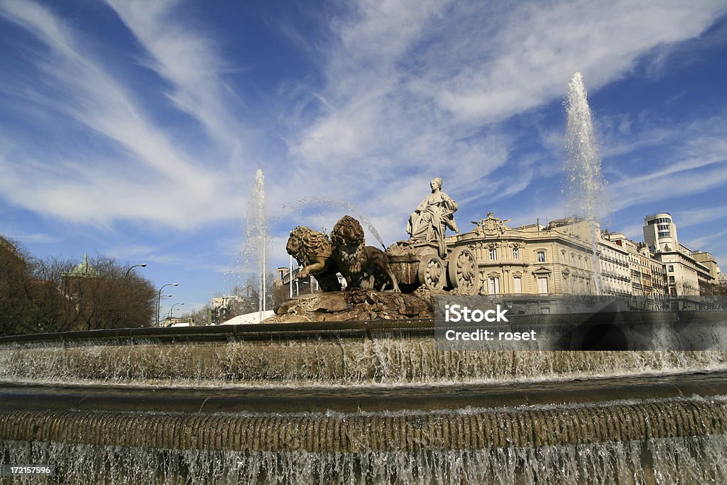 라 시벨레스-광각, Madrid-Spain - 로열티 프리 마드리드 스톡 사진