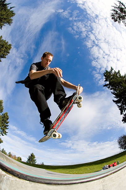 istock Skateboarder - Nose Grab Air 172157616