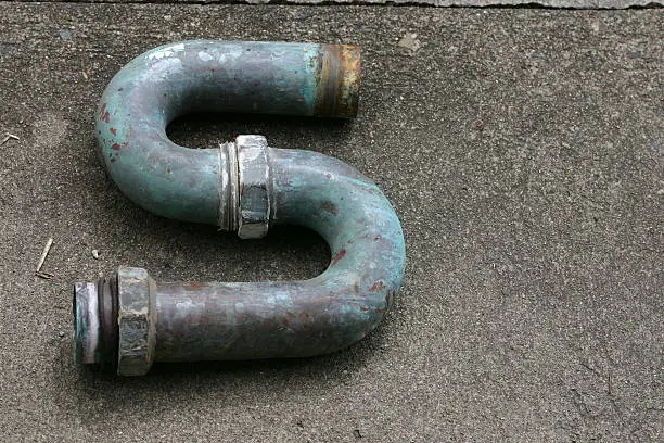 s curve pipes. letter S.