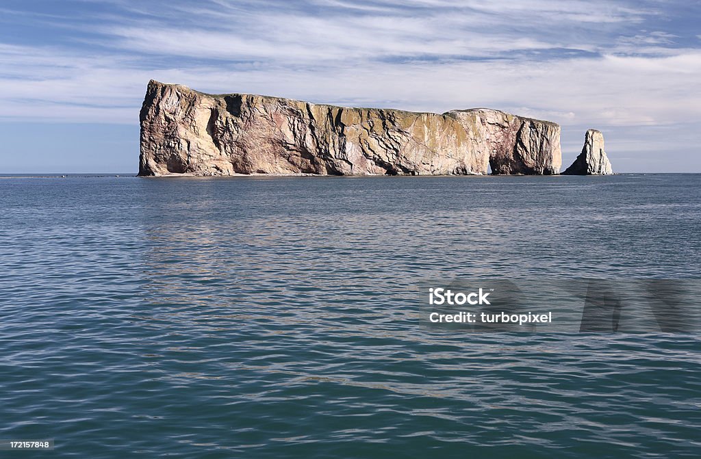 Perce Rock Rocher Perce in Quebec, Canada Arch - Architectural Feature Stock Photo