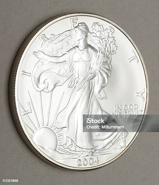 2004 Silver Dollar Stock Photo - Download Image Now - 2004, Coin, Currency