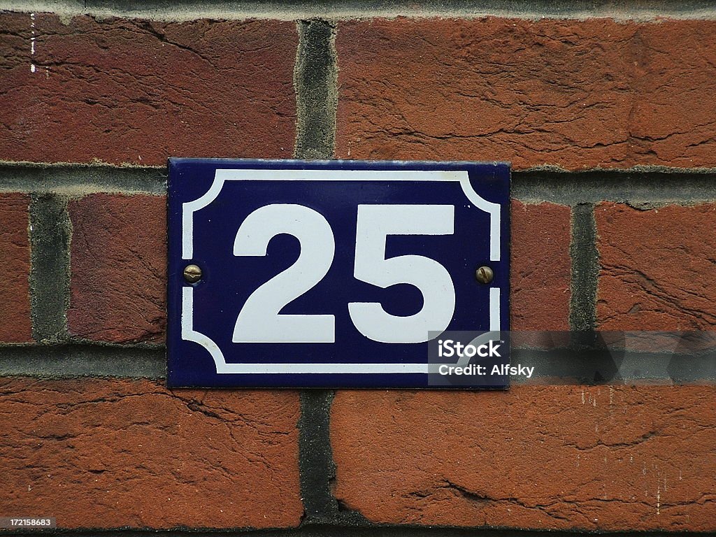 Número 25 - Royalty-free Placa de condecoração Foto de stock