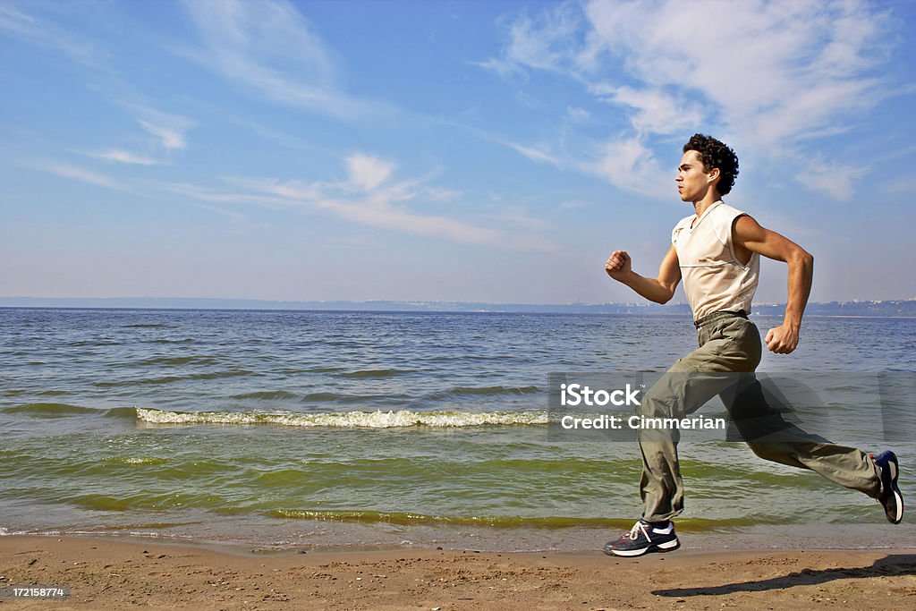 Running uomo - Foto stock royalty-free di Abbigliamento sportivo