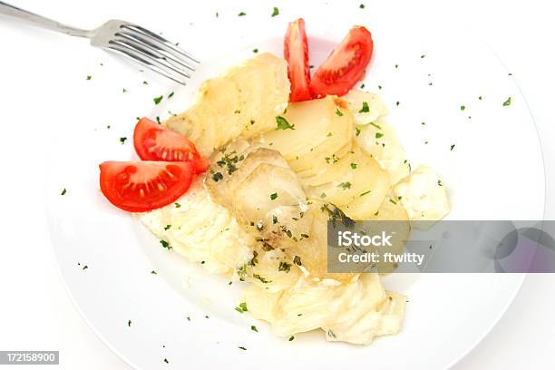Scalloped Potatoes With Fork Stock Photo - Download Image Now - Scalloped Potatoes, High Angle View, Breakfast