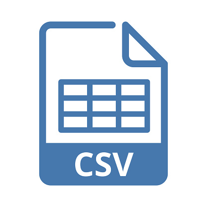 CSV File Icon. Vector File Format. CSV File Extension Modern Flat Design