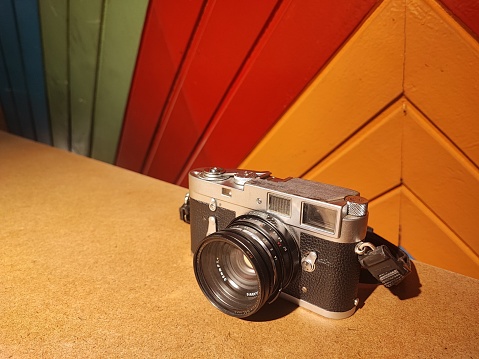 A camera vintage model Leica M2 in Kuala Lumpur. Malaysia