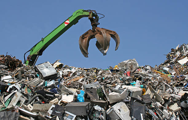 Scrap metal, iron and computer dump # 9 stock photo