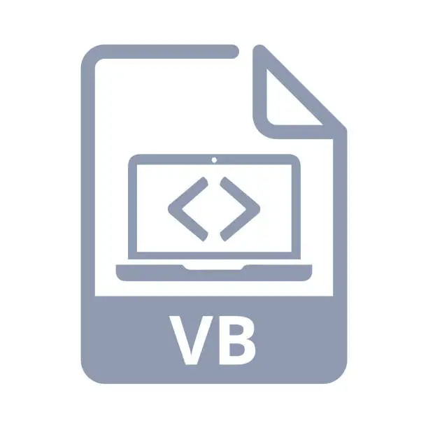 Vector illustration of VB File Icon. Vector File Format. VB File Extension Modern Flat Design