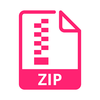 ZIP File Icon. Vector File Format. ZIP File Extension Modern Flat Design