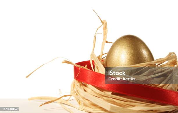 Gold Egg Stock Photo - Download Image Now - Easter Egg, Animal Egg, Animal Nest