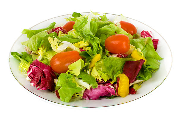 Italian Side Salad no dressing "A shot of a colourful Italian side salad, taken at a high angle.A shot of a colourful Italian side salad taken at a low angle.Italian Side Salad:" side salad stock pictures, royalty-free photos & images
