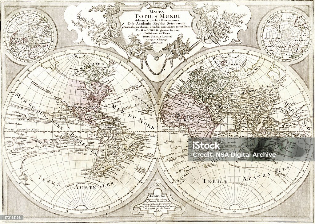 Średniowieczny Mapa świata - Zbiór ilustracji royalty-free (Mapa świata)