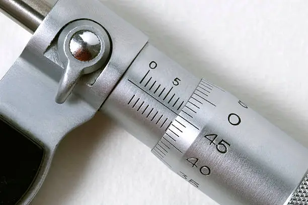"micrometer detail, vernier close-up"