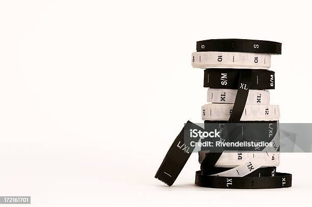 Garment Size Labels Stock Photo - Download Image Now - Beauty, Black And White, Black Color