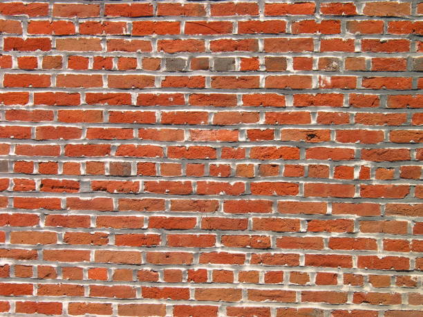 Red brick wall stock photo