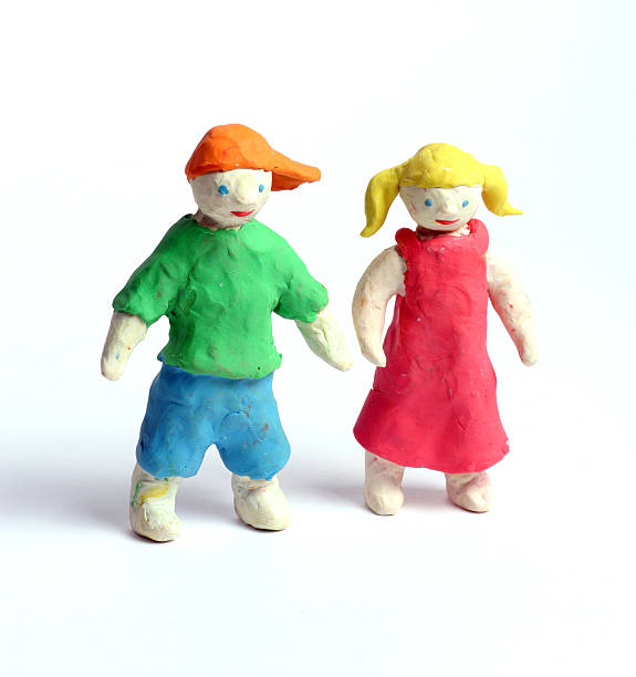 istock Young girl and Boy from clay 172162088