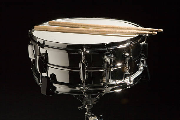 Chrome Snare Drum stock photo