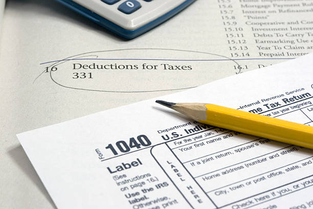 Tax Form 1040 stock photo