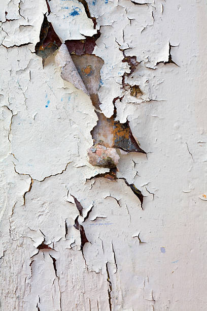 ピーリングのペイント - peeling paint wall white ストックフォトと画像