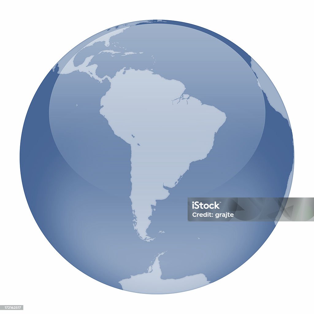 Mundo globo-América do Sul Foco - Royalty-free América do Sul Foto de stock