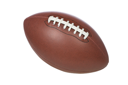 A football with a clipping path.