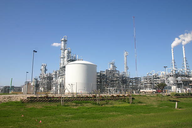 Chemical plant stock photo