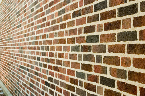 Wall made out of bricks.
