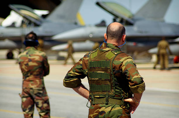istock soldier at the airport - 3 172163186