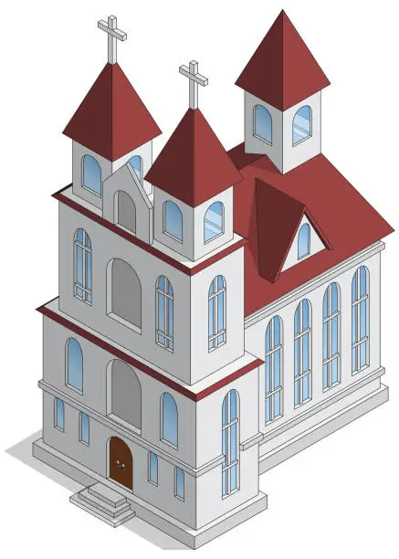 Vector illustration of Church.