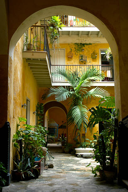 Colonial Cuban Courtyard Architecture Havana Cuba