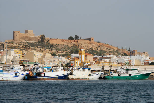 Almeria Harbour stock photo